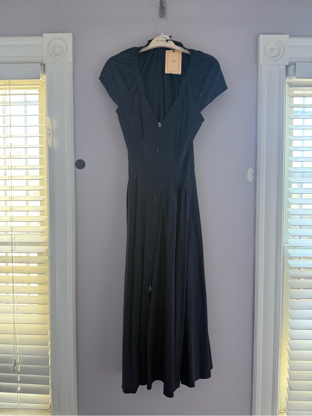 NWT La Ligne Dark Blue Dress with V-Neck